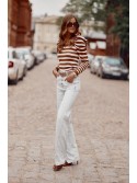 Pantaloni lati cu nasturi, albastru deschis 3374 - Magazin online - Boutique